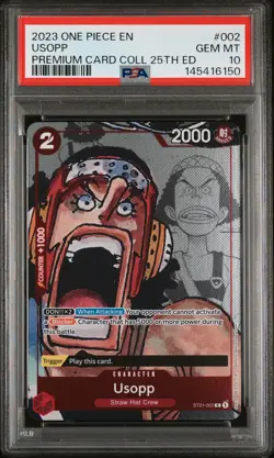 2023 ONE PIECE PREMIUM BANDAI PREMIUM COLLECTION 25TH EDITION #002 USOPP PSA 10 - Image 1