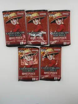 Lot of 5 One Piece OP13 Carrying On His Will Booster Packs Bandai Sealed ENGLISH - Image 1