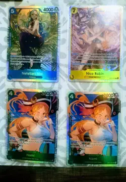 Nico Robin EB03-055 SR Foil One Piece Heroines Edition + Vivi 024 + Nami OP14 NM - Image 1