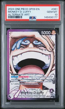2024 ONE PIECE EMPERORS IN THE NEW WORLD ALT ART #061 MONKEY D. LUFFY PSA 10 - Image 1