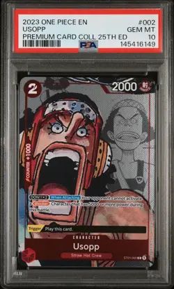 2023 ONE PIECE PREMIUM BANDAI PREMIUM COLLECTION 25TH EDITION #002 USOPP PSA 10 - Image 1