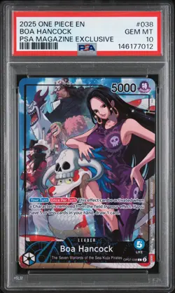 2025 ONE PIECE PROMOS PSA MAGAZINE EXCLUSIVE #038 BOA HANCOCK PSA 10 - Image 1