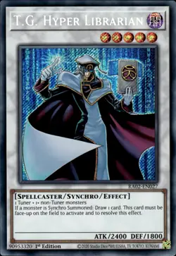 T.G. Hyper Librarian - Secret Rare 1st Edition RA02-EN027 - NM - YuGiOh - Image 1