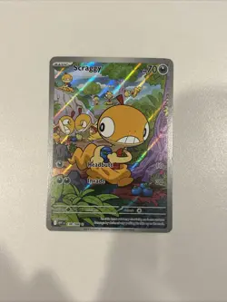 Pokemon Scraggy 138/086 Illustration Rare Full Art Holo Sv: White Flare TCG Card - Image 1