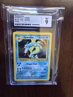 CGC 9 MINT Gyarados 1999 Base Set 6/102 Holo Pokemon Card - Image 1