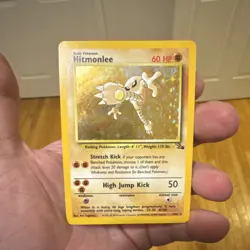 Pokemon Hitmonlee Fossil Holo Rare Unlimited 60 HP 7/62 1999 English Card - Image 1