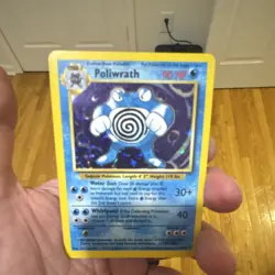 Pokemon Poliwrath Base Set Holo Rare 90 HP 13/102 1999 English Card - Image 1