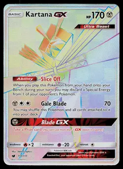 Pokemon SM - Crimson Invasion 117/111 Kartana GX Pokemon Card - Image 1