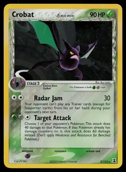 Pokemon Delta Species 2/113 Crobat Delta Species Holo Pokemon Card - Image 1