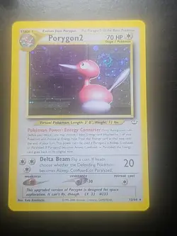 Porygon2 Neo Revelation Holo Swirl Rare Card 12/64 MP **Vintage Pokemon - Image 1