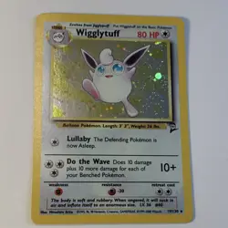 Pokemon TCG Wigglytuff 19/130 Base Set 2 Holo Rare 80 HP Balloon Card WOTC 2000 - Image 1