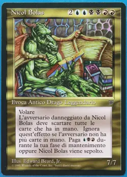 Nicol Bolas Legends (ITALIAN) NM Blue Black Red Rare CARD (513029) ABUGames - Image 1