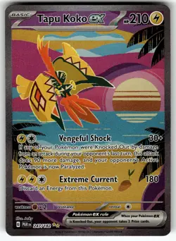 Tapu Koko ex 247/182 SV04: Paradox Rift NM Pokemon Card TCG - Image 1