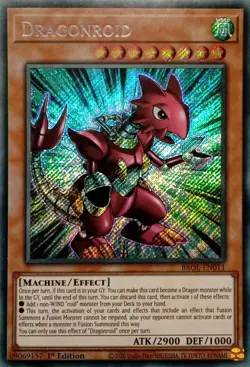 BROL-EN011 DRAGONROID SECRET RARE 1ST EDITION YuGiOh CARD - Image 1