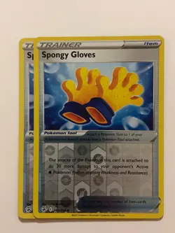 Pokemon Card Fusion Strike 4x Playset Reverse Holo Spongy Gloves 243/264 NM - Image 1