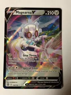 Pokemon Card Silver Tempest Magearna V 128/195 Near Mint - Image 1