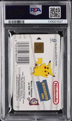 1999 GEMPLUS NINTENDO POKEMON SNAP SMART CARDS BLOCKBUSTER VIDEO SQUIRTLE PSA 9 - Image 2