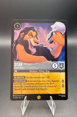 Disney Lorcana Scar Finally King Rare Villain Card – The Lion King – NM - Image 1
