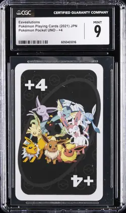 2021 POKEMON PLAYING CARDS JAPANESE POKEMON POCKET UNO +4 EEVEELUTIONS CGC 9 - Image 1