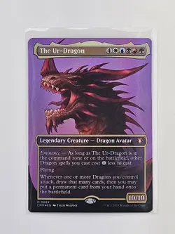 MTG Commander Masters the Ur-Dragon Borderless Card CMM 689 Foil - Image 1