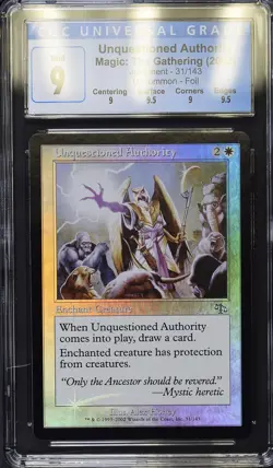 UNQUESTIONED AUTHORITY Judgment Foil U CGC 9 Q++ MTG [Nostalgium] - Image 1