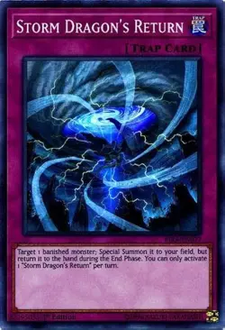 Yugioh 3x Storm Dragon’s Return x3 RIRA-EN077 Super Rare 1st Ed NM - Image 1