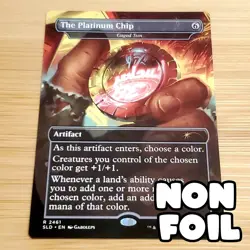 1x The Platinum Chip - Caged Sun, Fallout Secret Lair 2461, Magic MTG NM - Image 1