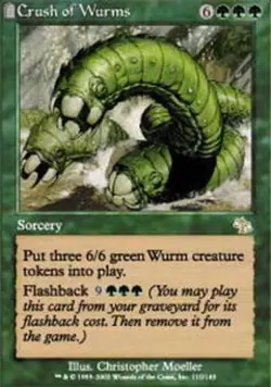 1 x Crush of Wurms - Judgment - Heavy Play - MTG - Image 1
