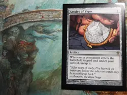 Amulet of Vigor Worldwake Rare (PANGOLIN MTG) Front NM Back LP See pics - Image 1