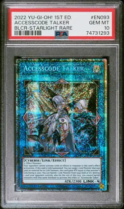 Accesscode Talker 1st Edition Starlight Rare BLCR-EN093 Yu-Gi-Oh PSA 10 GEM MINT - Image 1