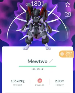 Pokemon Go PTC Acc, Guaranteed Lucky Armor Mewtwo - Image 1