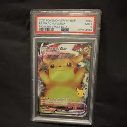 Pokemon Pikachu VMAX SWSH062 Sword & Shield Promo Full Art Holo PSA 9 Card - Image 1
