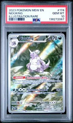 2023 POKEMON MEW EN-151 ILLUSTRATION RARE #174 NIDOKING PSA 10 - Image 1