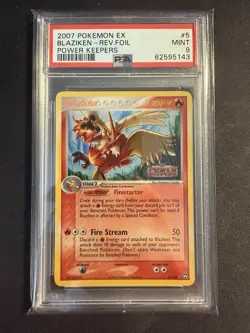 PSA 9 2007 POKEMON EX POWER KEEPERS #5 BLAZIKEN-REV.FOIL REVERSE HOLO - Image 1
