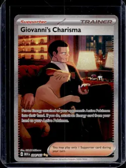 2023 Pokemon SV 151 Giovanni's Charisma Special Illustration Rare #204/165 - Image 1