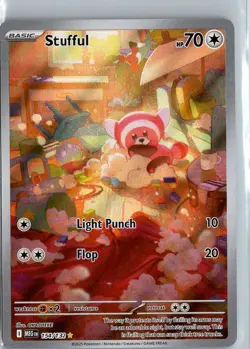 Pokemon Stufful Holofoil Illustration Rare ME01: Mega Evolution - 154/132 NM - Image 1