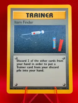 ITEM FINDER 74/102 R BASE SET UNLIMITED POKEMON LP/NM ITEM FINDER - Image 1
