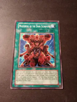 Yu-Gi-Oh! Mustering Of The Dark Scorpions Common Spell Card DCR-093 LP - Image 1