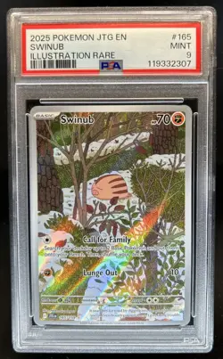 2025 Pokemon Journey Together Swinub #165/159 PSA 9 - Image 1