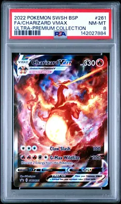 7884 Charizard VMAX 2022 Pokemon Sword & Shield Black Star Promo #SWSH261 PSA 8 - Image 1