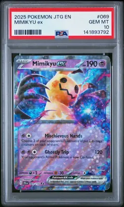 2025 POKEMON JTG EN-JOURNEY TOGETHER #069 MIMIKYU EX PSA 10 - Image 1