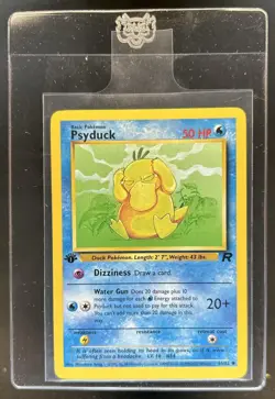 2000 Pokemon Team Rocket First Edition Psyduck #65/82 - Image 1