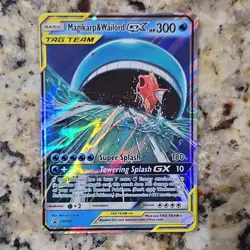 Pokemon Magikarp & Wailord GX Promo Holo TAG TEAM 300HP SM166 SM English - Image 1