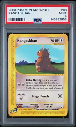 2003 POKEMON AQUAPOLIS #88 KANGASKHAN PSA 9 - Image 1
