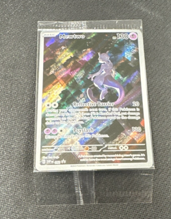 2023 Pokemon TCG MEWTWO 052 SEALED BLACK STAR PROMO 151 UPC FULL ART HOLO - Image 1