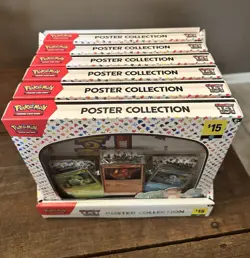 Pokemon TCG Scarlet & Violet 151 Poster Collection Lot Of 6 Sealed w/ Display - Image 2