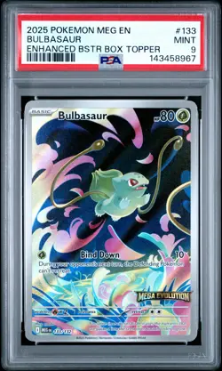 2025 POKEMON MEG EN-MEGA EVOLUTION ENHANCED BOOSTER BOX TOPPER BULBASAUR PSA 9 - Image 1