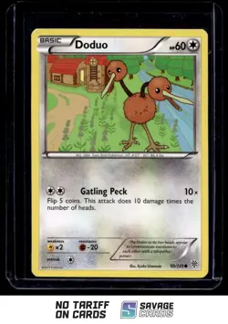 2012 Pokemon Black & White Plasma Storm Doduo #99/135 - Image 1