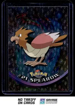 1999 Pokemon Topps TV Animation S3 Foil Spearow #21 - Image 1
