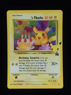 Birthday Pikachu 24 Pokemon Celebrations: Classic Collection 🔥🔥🔥 - Image 1